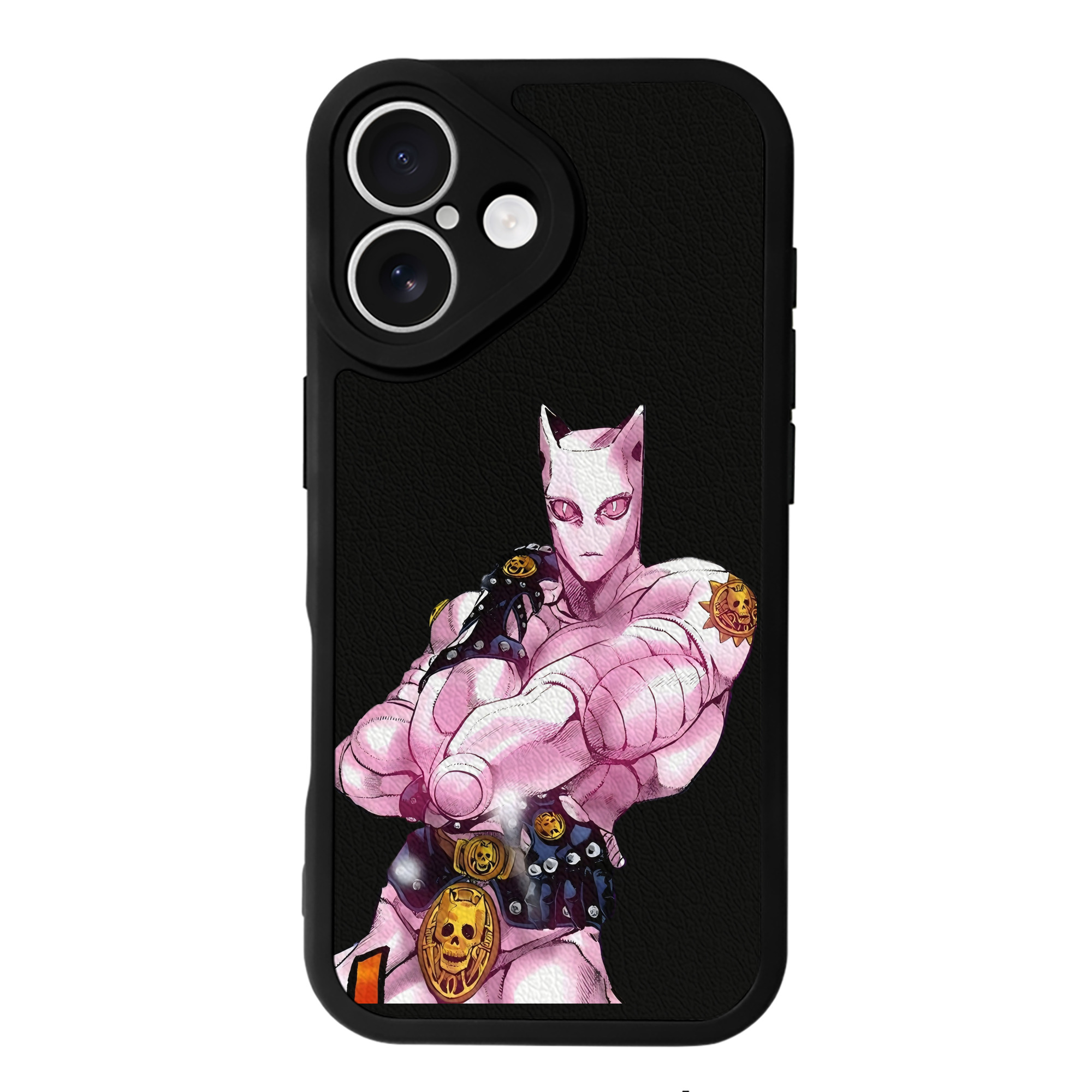 （画像用） ジョジョの奇妙な冒険 きら よしかげ JoJo's Bizarre Adventure Kira Yoshikage 【iPhone 16シリーズ対応】シリコンスマホケース（レザー調） 材質：シリコン
